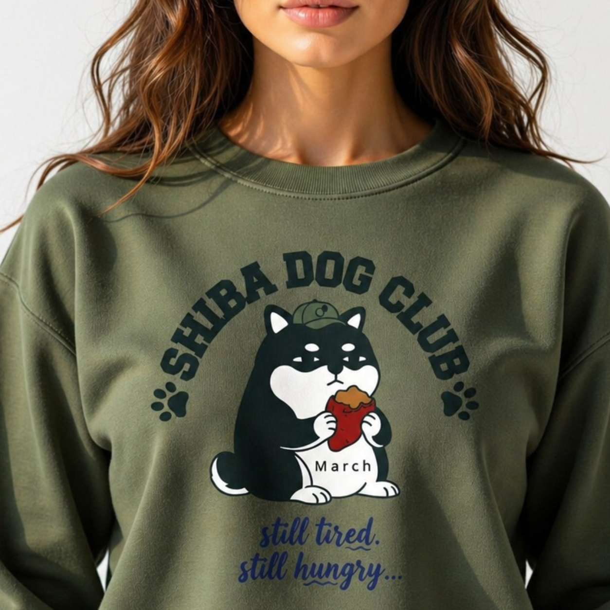Custom Shiba Dog Club Sweatshirt - CALM SHIBA