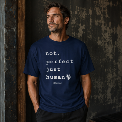 Personalized Not Perfect Just Human Shirt - Minimalist Japandi Tee