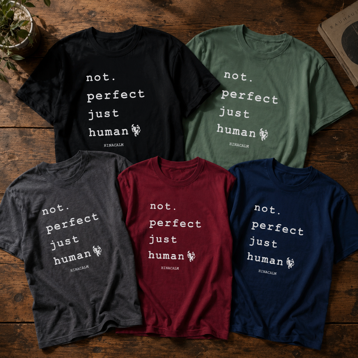 Personalized Not Perfect Just Human Shirt - Minimalist Japandi Tee
