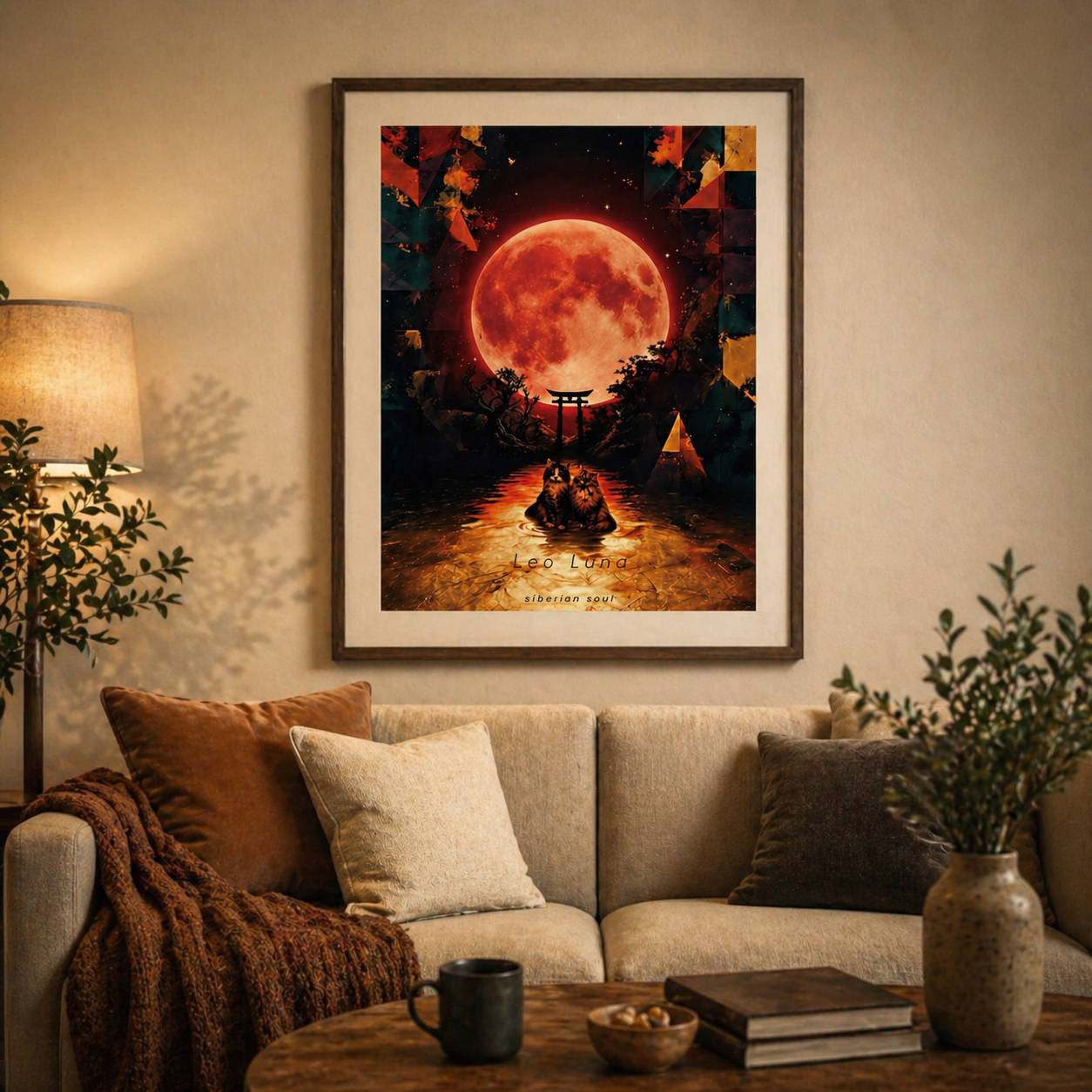 Siberian Soul Red Moon Wall Art