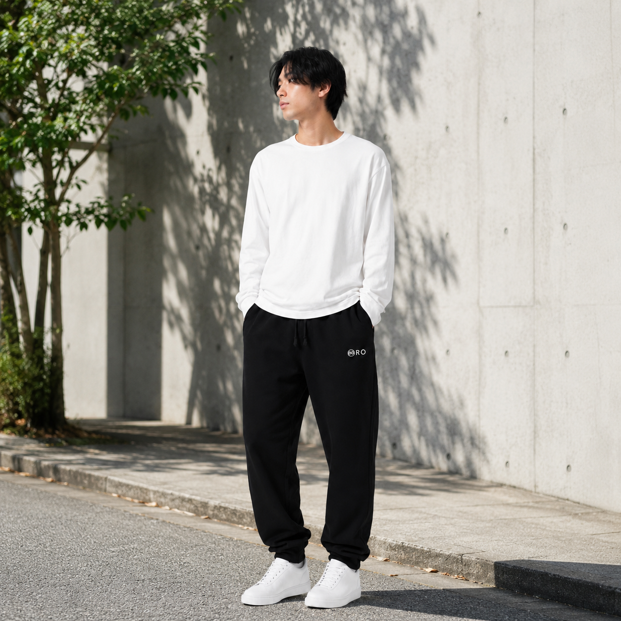 ORO Minimal Embroidered Sweatpants