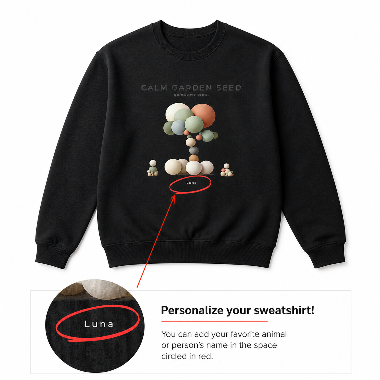 Custom SEED – Calm Garden Sweatshirt