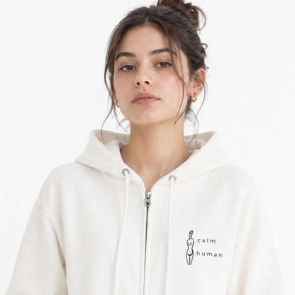SHIZUKA Zip Hoodie – CALM HUMAN