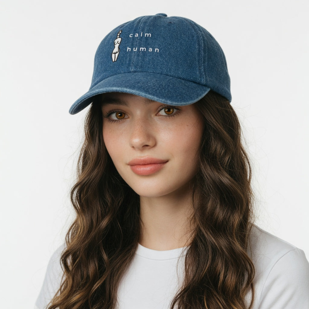 SHIZUKA Denim Cap - CALM HUMAN