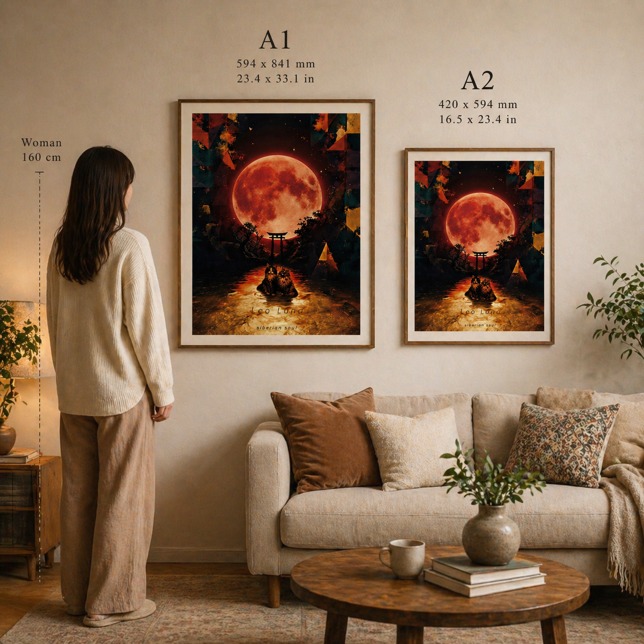 Siberian Soul Red Moon Wall Art