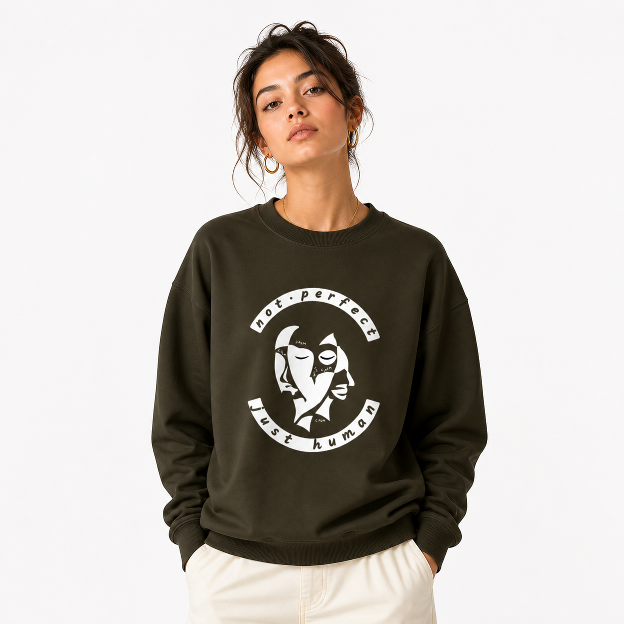 FACE Sweatshirt-CALM HUMAN
